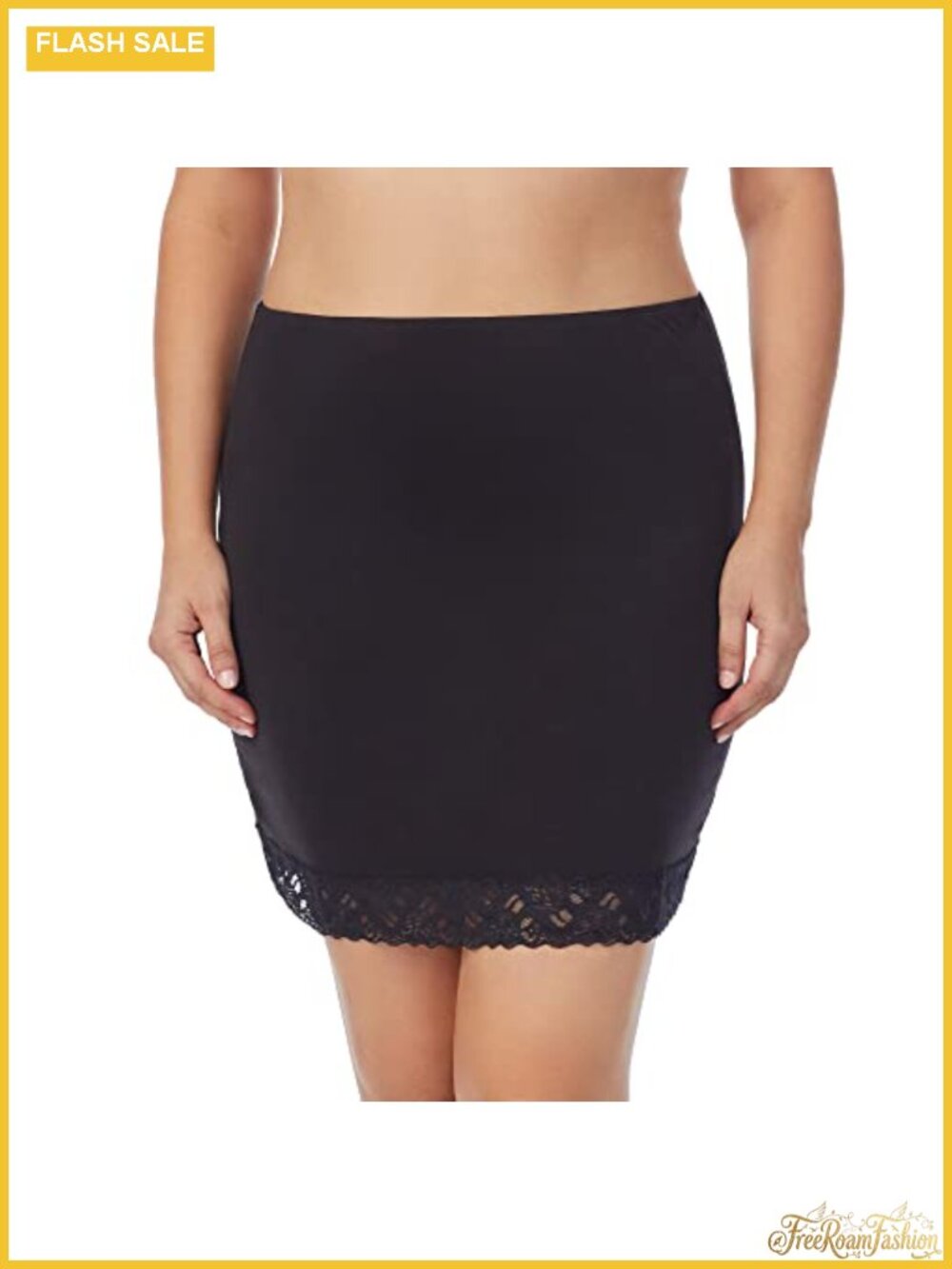Silky Touch Half Slip 19 Inch Anti-Cling Microfiber Lace Detail